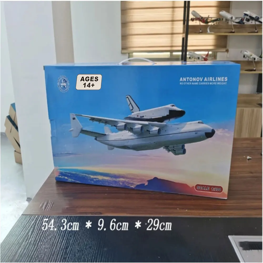 1/200 For Antonov AN-225 AN225 Mriya Space Shuttle Blizzard Transport Aircraft Airplane Resin Replica Model For Collection