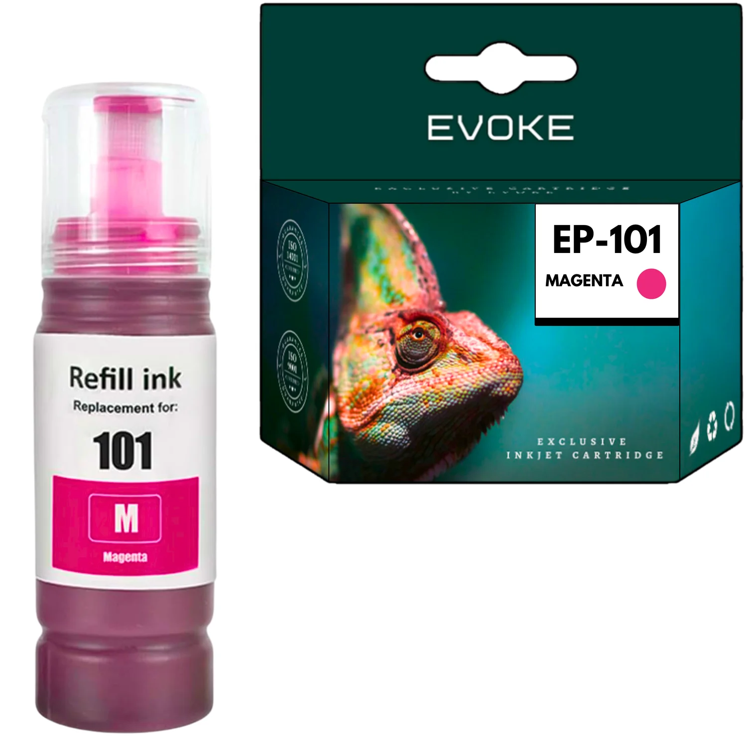Evoke compatibele inkt voor Epson 101 Magenta Ecotank L4150 L4160 L4260 L4266 L6160 L6170 L6190 L6196 L6260 L6270 L6290 L14150
