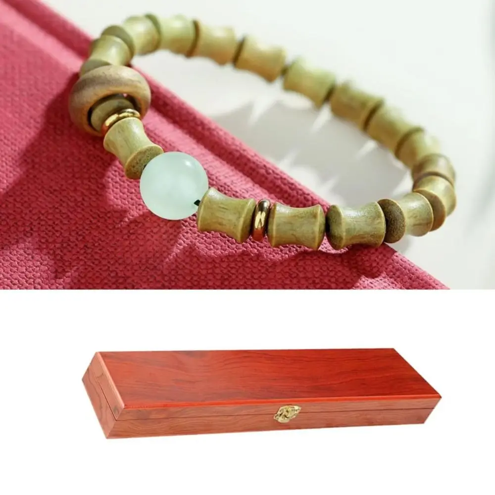 Retro Wooden Jewelry Box Storage Box Vintage Vintage Trinket Case Elongated Design Ethnic Jewelry Packaging Box Living Room