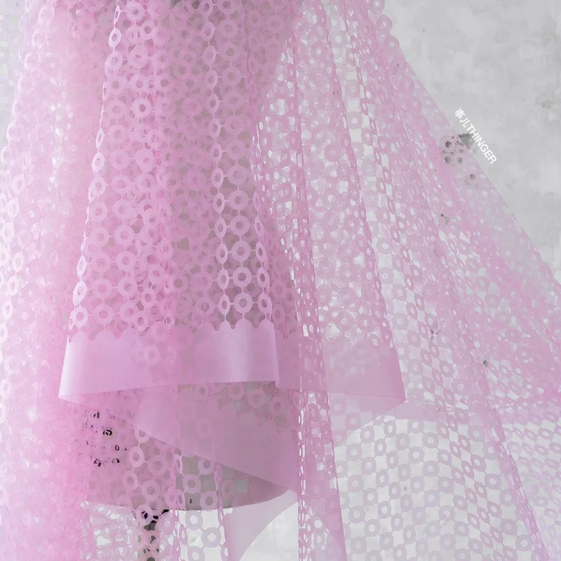 Polka Dot Translucent Organza Fabric Fo Designer Decoration Diy Sewing Fabrics By The Yard Material Cloth Wholesale
