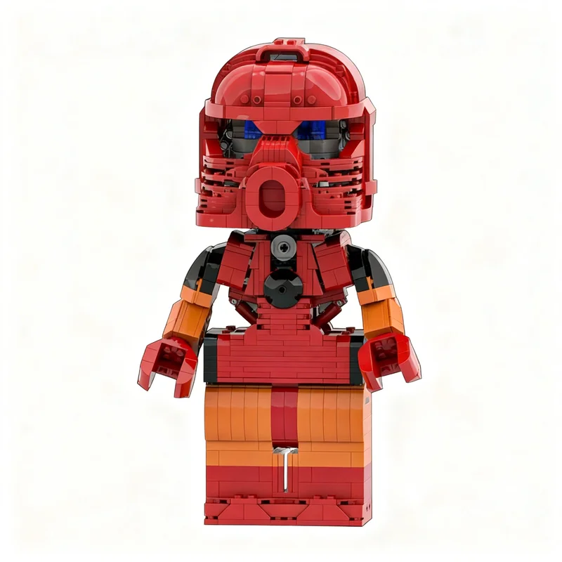 

1282PCS MOC Creative Model Up Scaled Minifigure Bionicle Tahu Mata Premium Display Assembly Building Blocks DIY Gift Building