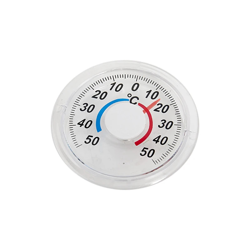 1pcs Round Plastic Door And Window Thermometer Outdoor Door Window Thermometer Pointer Type Cold And Heat Watch