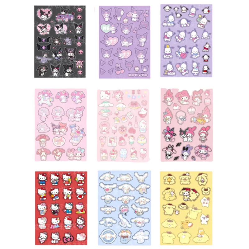 

Sanrio 30pcs Kawaii Sticker Hello Kitty Kuromi My Melody Cinnamoroll Handbook Suitcase Computer Decorative Material Sticker Gift