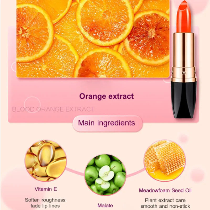 Carotene Color Changing Lipstick Thousands of Colors Lip Balm Moisturizing Anti-Dry Chapped Color Changing Lipstick 3 Colors