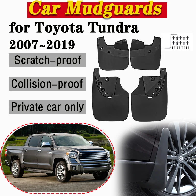 

Car Mud Flaps Fender For Toyota Tundra 2007~2019 Front Wheel Mudguards Splash Guards Front Rear Anti-splash Mudflap Accessories