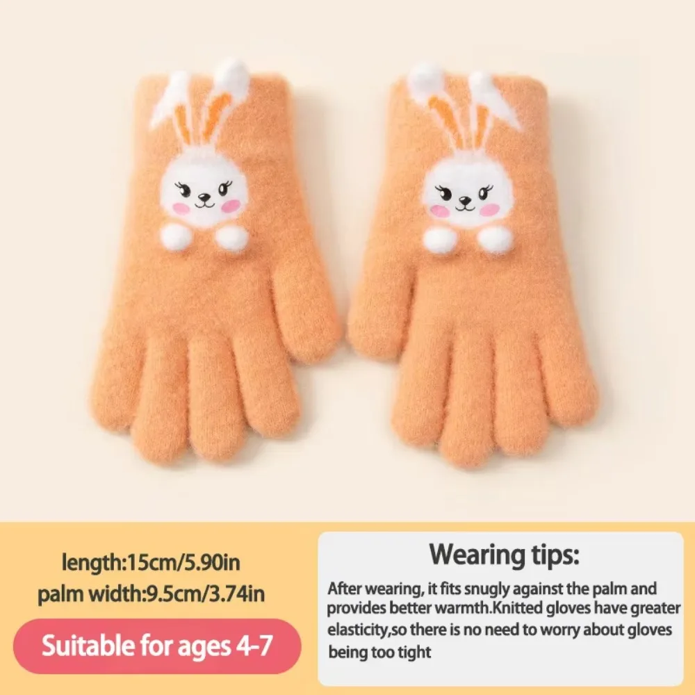 

Skin-friendly High Elasticity Five Finger Gloves Windproof Cartoon Unisex Cold-Proof Gloves Thickened Winter Warm Gloves Unisex