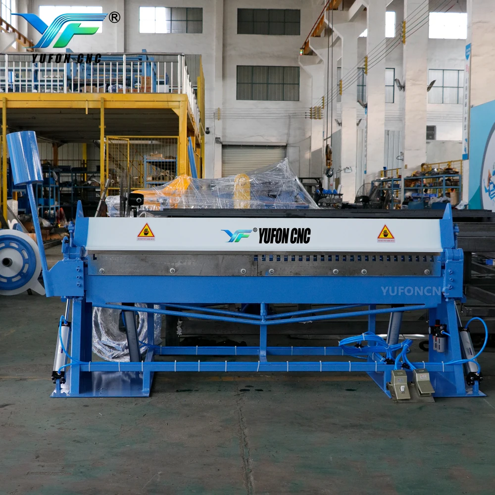 YUFON Easy Operation Pneumatic TDF Duct Folding Machine Small Sheet Metal Air Duct Bending Equipment HVAC Ventilation Workshop