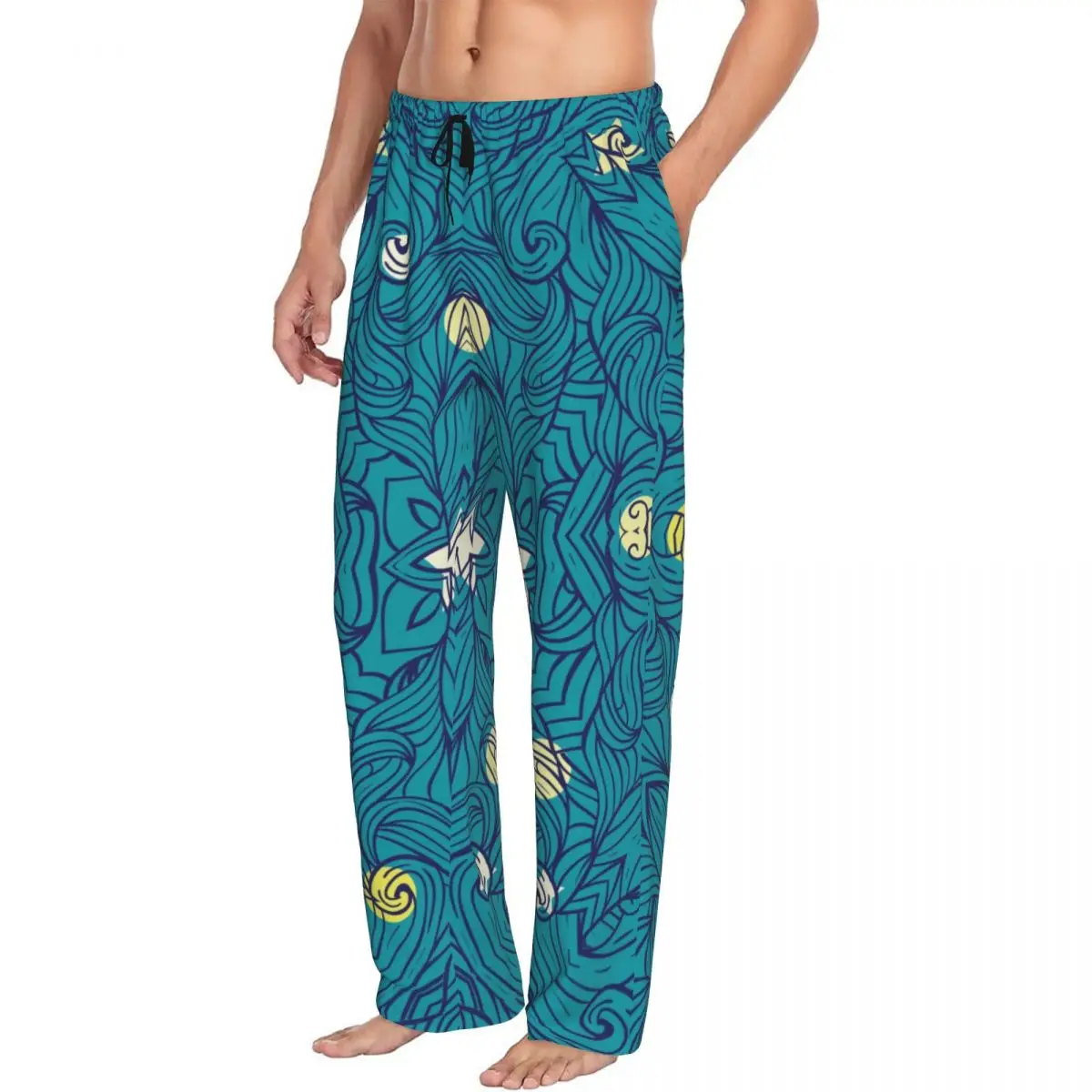 Van Gogh's Night Sky With Stars Men Sleep Bottoms Male Lounge Trousers Men's Pajama Pants