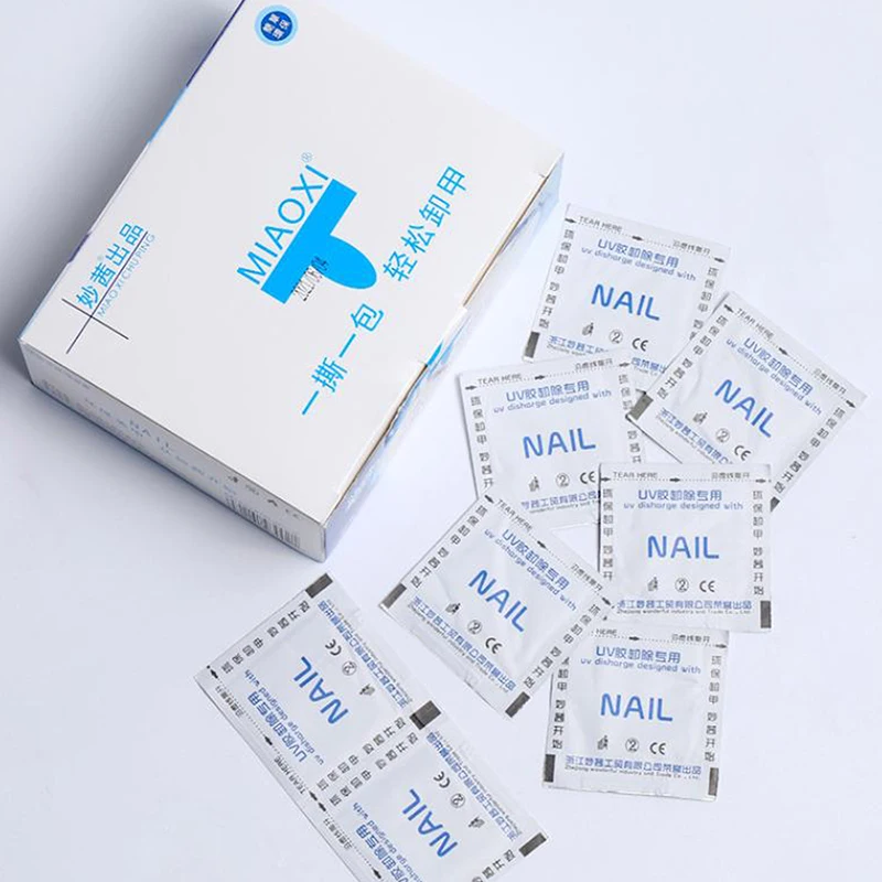 300/100 stuks Nail Art UV Gel Remover Nail Tool, Ontvetter Nagels Gel Nagellak Remover, Gel Polish Remover Pads Folie Nail Art,