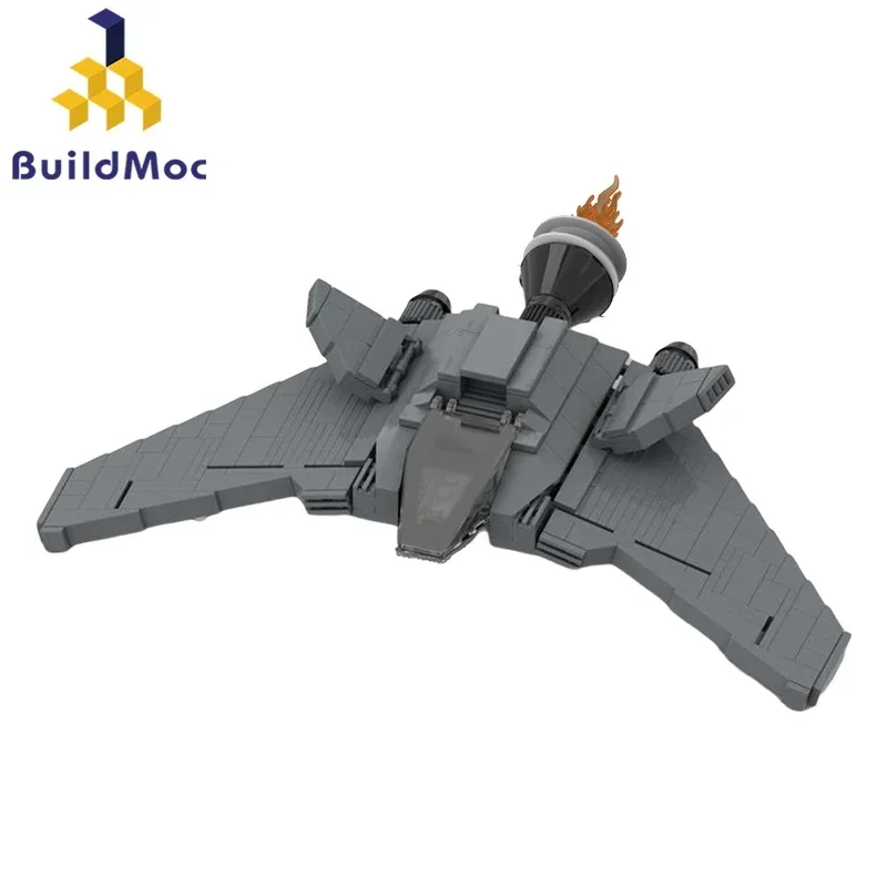 

BuildMoc Space Stargateed SG-1 F-302 Fighter-Interceptor Building Blocks Transport Atlantised Puddle Jumper Spaceship Bricks Toy