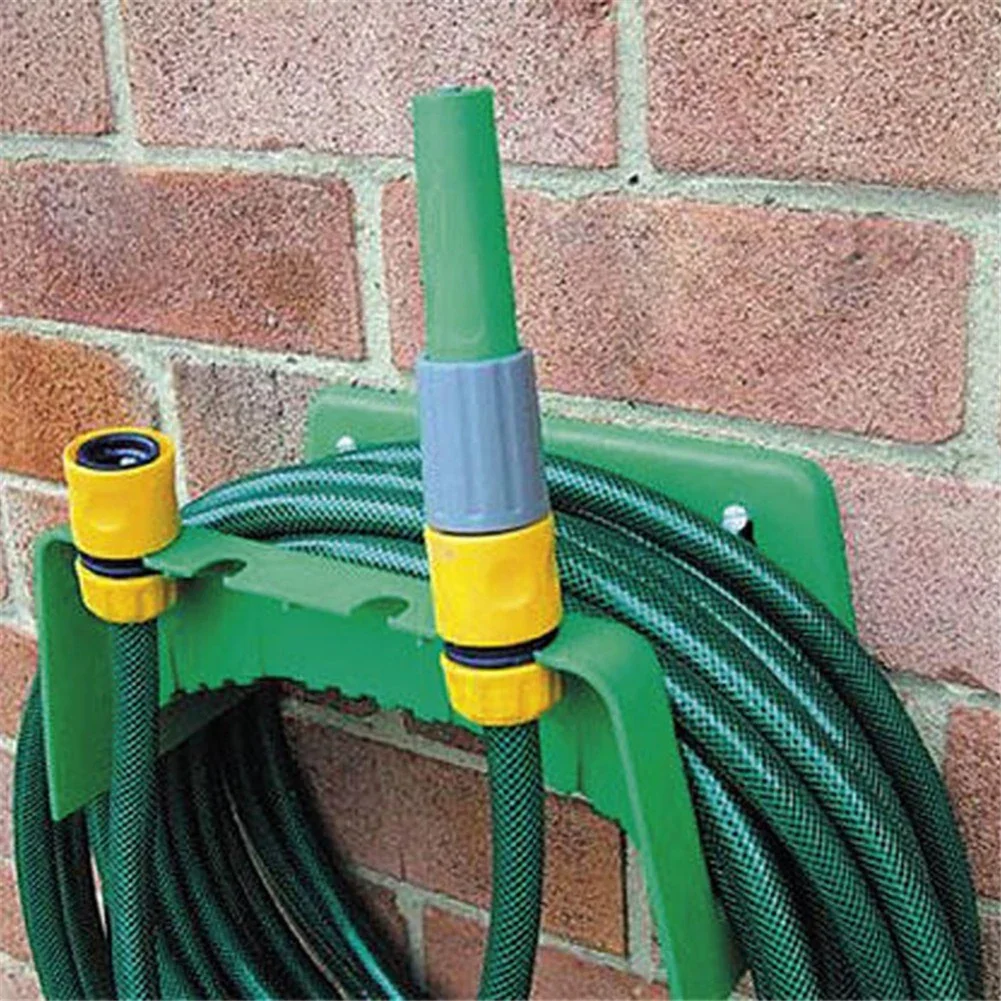 Garden Wall Mounted Tap Watering Hose Organizer Storage High Quality Plastic Green Water Pipe Support Reel Rack Garden Accessory