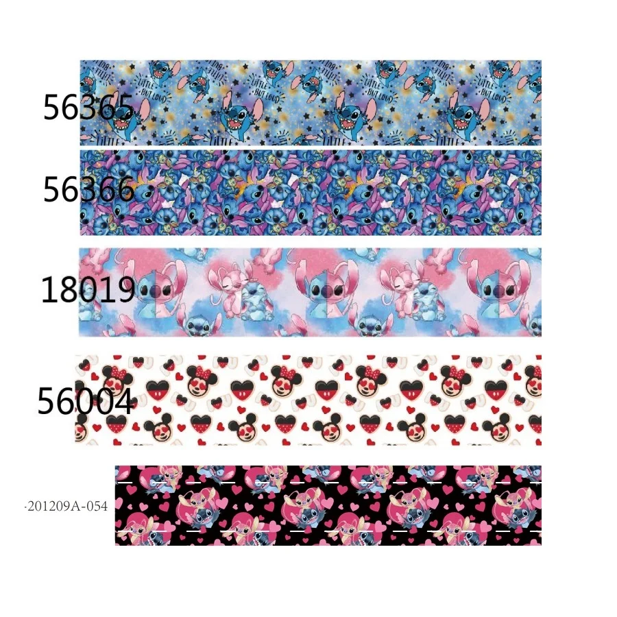 

10Y Valentines Ribbon Disney Stitch Cartoon Printed for Gifts Packing Hairbows Sewing Accessories Party Decorations