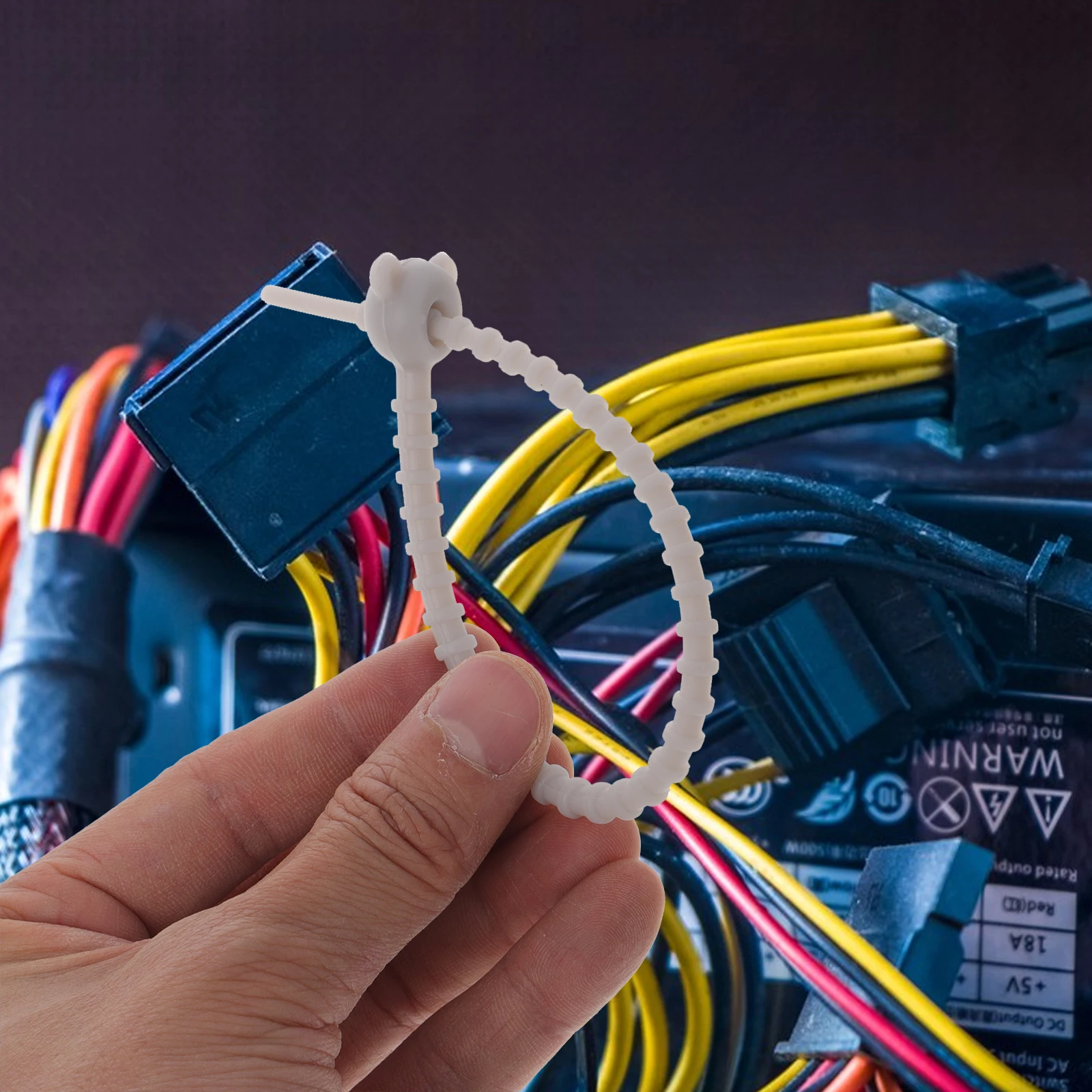 

20pcs Cable ganizer Reusable Wire Management Straps for Charging Cords USB Desktop Tidy Cord Holder Silicone Material Large Size