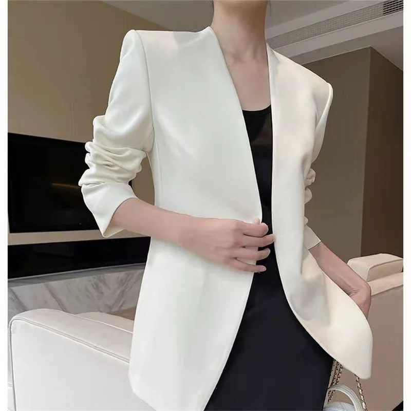 

New 2026 Women's Fashionable Versatile Outerwear Jacket Simplistic Multicolor Spring Autumn Polyester Regular Thickness