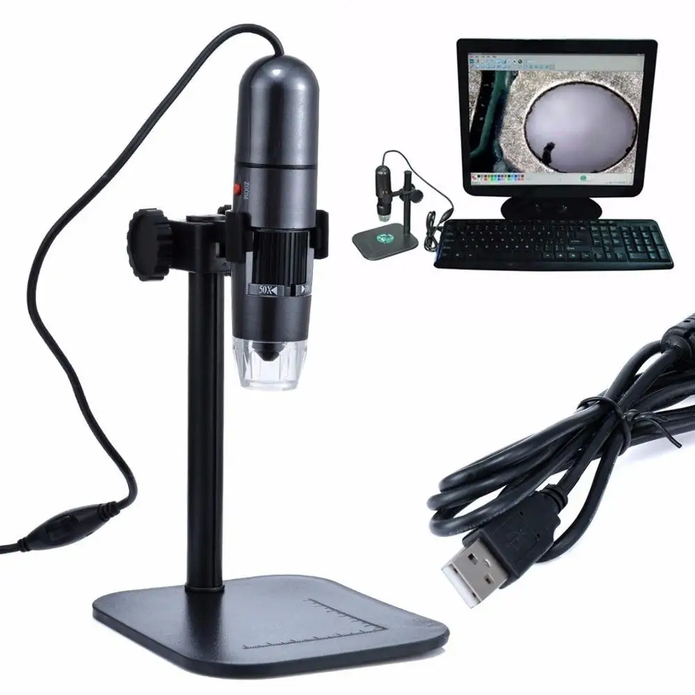 

10MP 1000X 8 LED USB2.0 Zoom Digital Microscope Hand Held Biological Endoscope