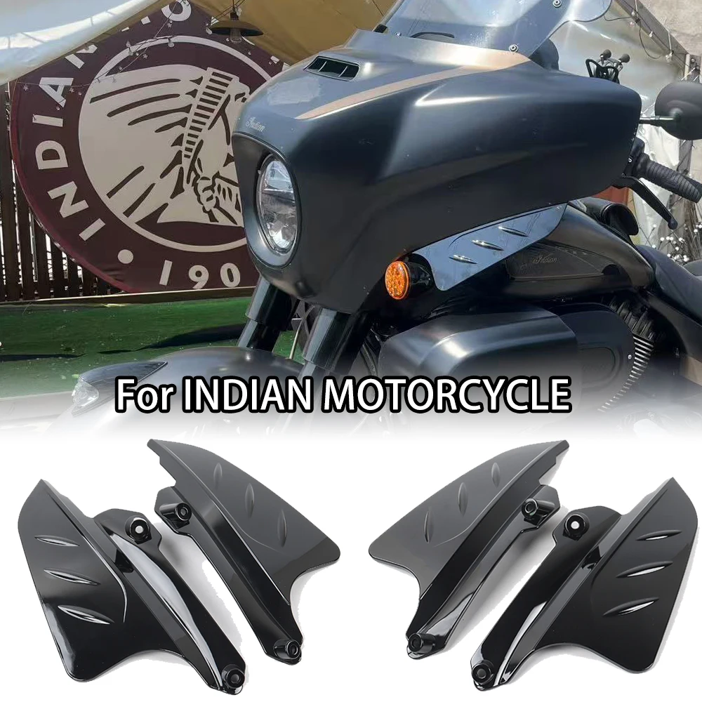 

INDIAN ROADMASTER DARK HORSE LIMITED 2019-2024 FAIRING WIND DEFLECTORS SIDE SPOILER KIT BLACK SMOKE GRAY