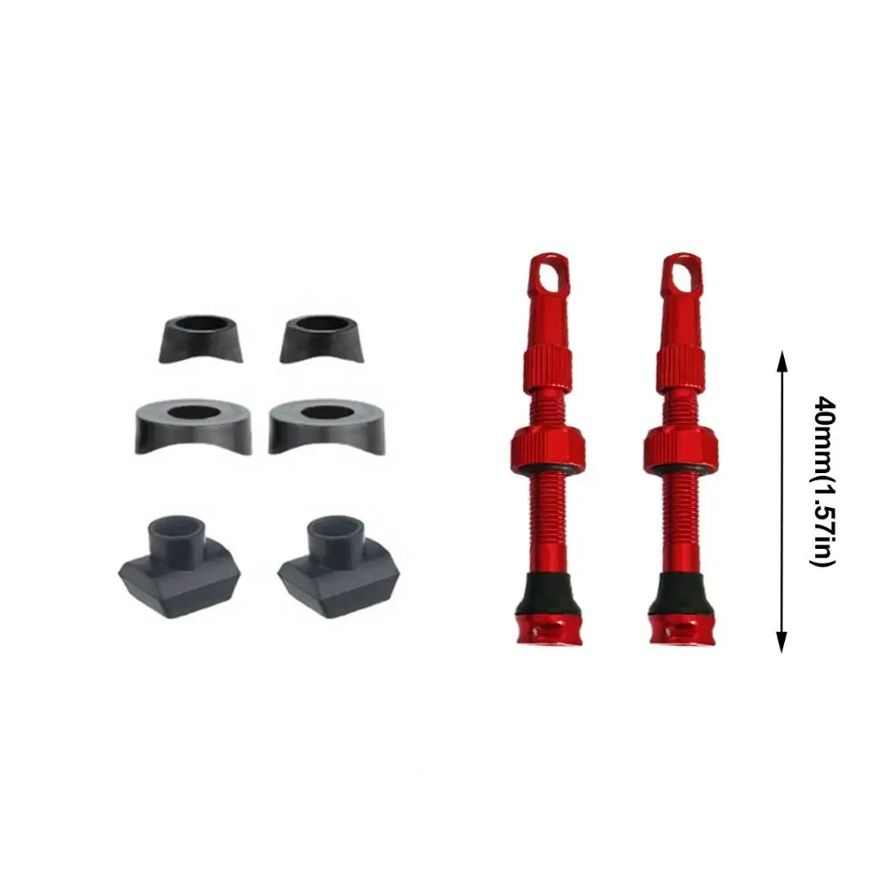 

1/8Pcs 40mm Bicycle Valve Set with Wrench Cap Multicolor Aluminum Alloy Valve Valve Core Aluminum Alloy Tubeless Tire Valve