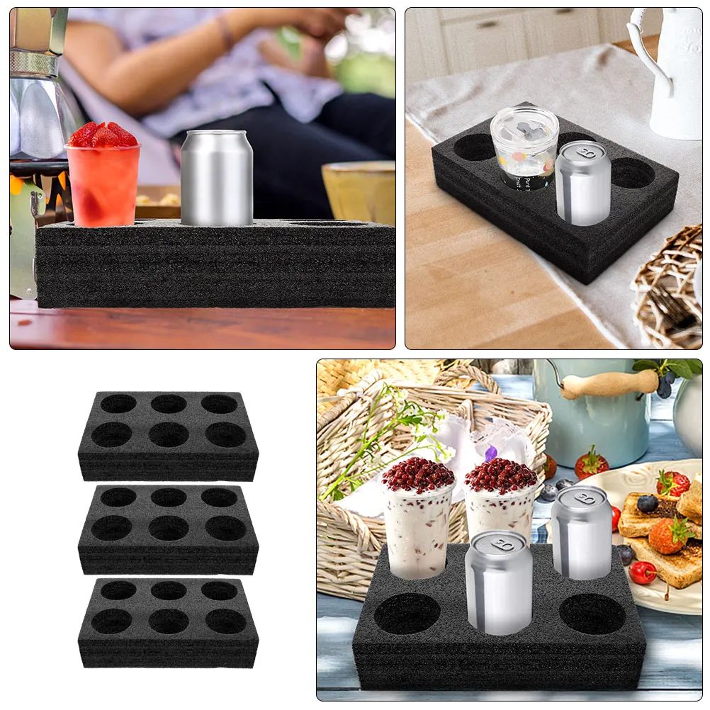

3 Pcs Cup Holder Beverage Takeout Accessory Coffee Tray Carrier Commercial Multiple Drinks