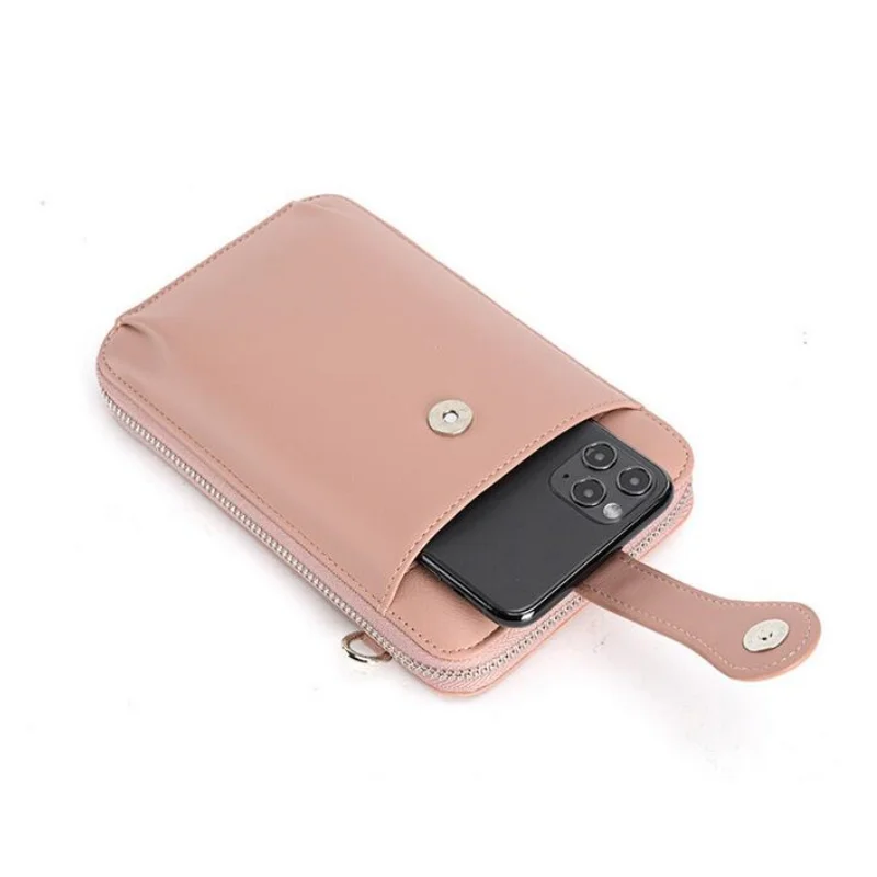 Bolso de teléfono para mujer, Cartera de hombro cruzada, bolsos de mensajero pequeños de cuero PU, tarjetero para mujer