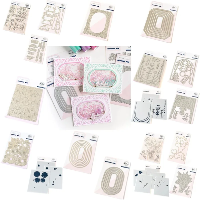 Alongada Jardim Floral Art Deco, Arch Party, corte, morre, selos, estêncil, DIY Scrapbooking Paper, Handmade Álbum Cumprimente, Quadro aninhado