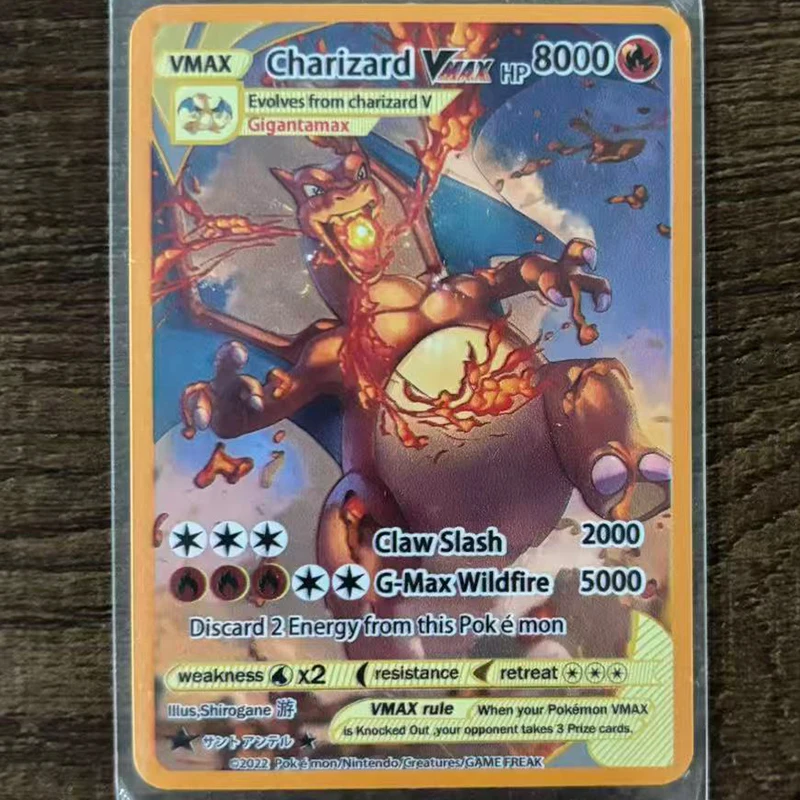 2026 NEUE Metall-Karte 10000HP Punkte Mega Charizard Blastoise Arceus Karte Golden English Mewtwo Anime Sammelkarten Geschenk – Detail 5