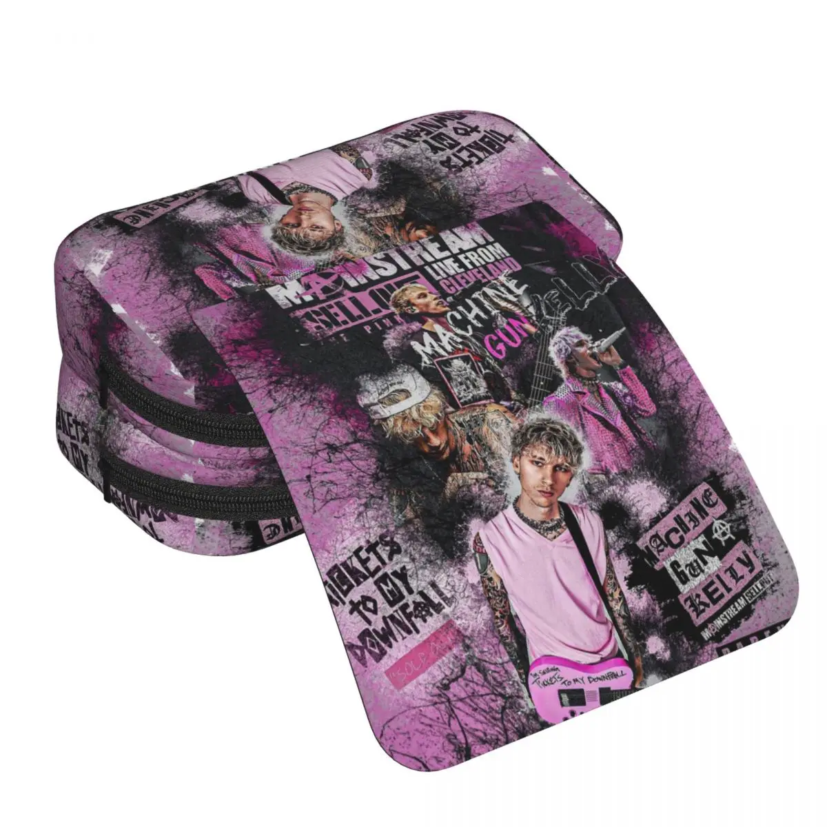 Rapper MGK M-Machine Gun K-Kelly Pencil Case for Boys Girls School Pen Box Pencil Bag Stationery Supplies Pen Holder Bag