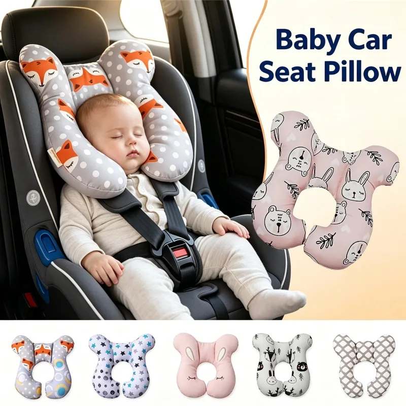 Baby Travel Neck Pillow Soft U Shaped Head Support Cushion For Car Seat Stroller Airplane Infant Sleeping Cushion Protection