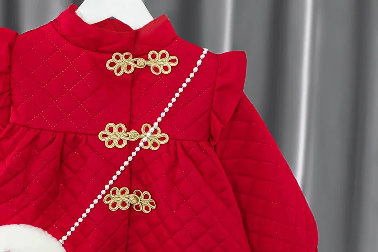 Chinese New Year Costume Baby Girls Children Chinese Style Dress for New Year