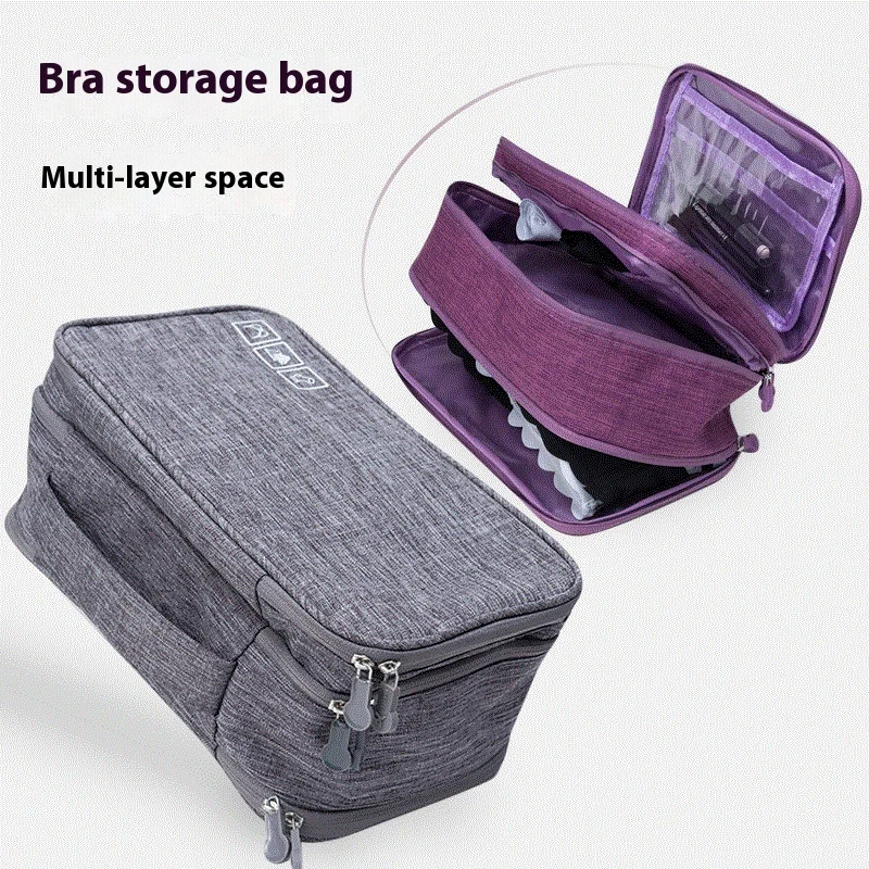 

Портативная катионная дорожная сумка для хранения нижнего белья, 1 шт., женская сумка для нижнего белья, герметичный пакет для хранения бюстгальтера, складная сумка-разделитель