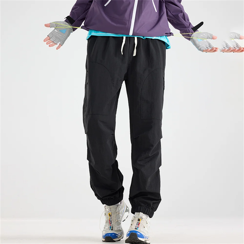 Celana jalan kaki tahan air pria CHRLCK, celana musim gugur untuk mendaki gunung, memancing, berkemah, celana hiking, jaket angin ketat