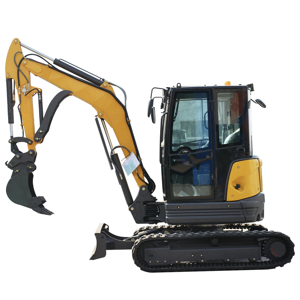 حفارة 3.5 طن محرك كوبوتا حفارة مجنزرة مزرعة حقيبة صغيرة حفارة صغيرة مع دلو الإبهام