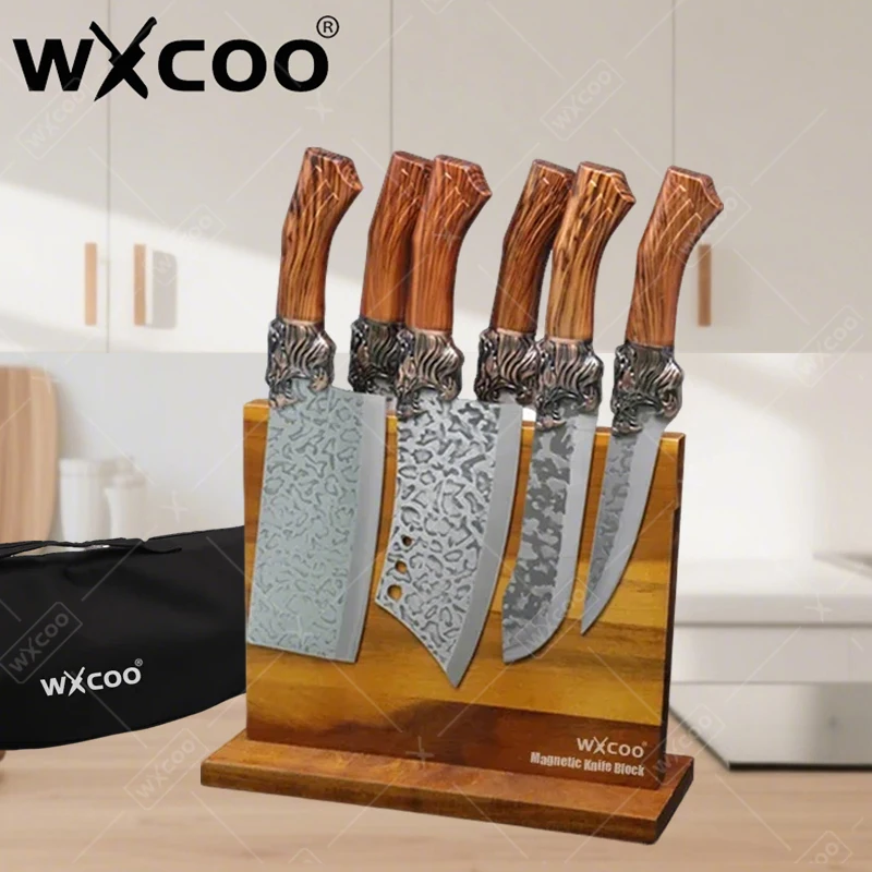 

WXCOO Professional Kitchen Knives Set Fruit Peeling Boning Knife Stainless Steel Knife Paring Cooking Knives Meat Cleaver Knife