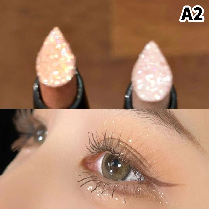 HERORANGE Perłowy Brokatowy Cień do Powiek w Sztyfcie - Wodoodporny, Błyszczący, Wielofunkcyjny Eyeliner w Płynie do Makijażu Oczu