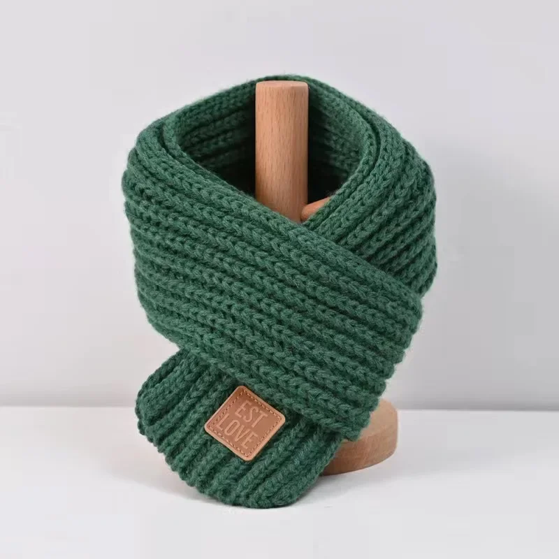 New Children Winter Autumn Knitted Scarf Keep Warm Solid Candy Colors Baby Girls Boys Kids Neck Gaiter