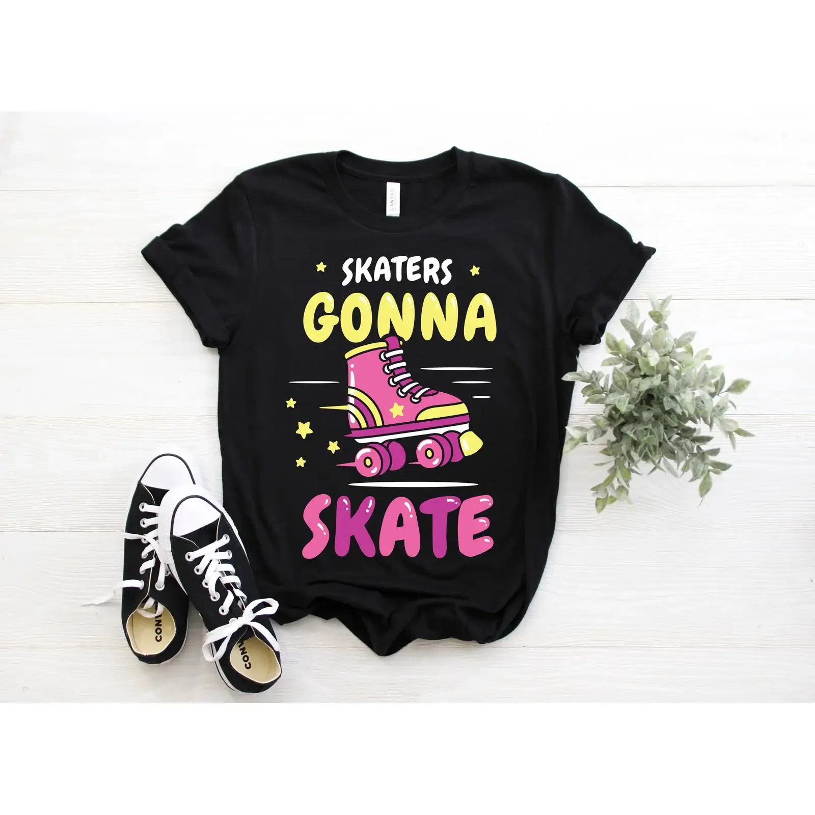 Camiseta Retro de Patinaje Skaters Gonna Skate, para Fiesta de Patinaje Derby, Cumpleaños, Casual, Vintage, Lavada, Ropa de Diseñador Estilo Streetwear