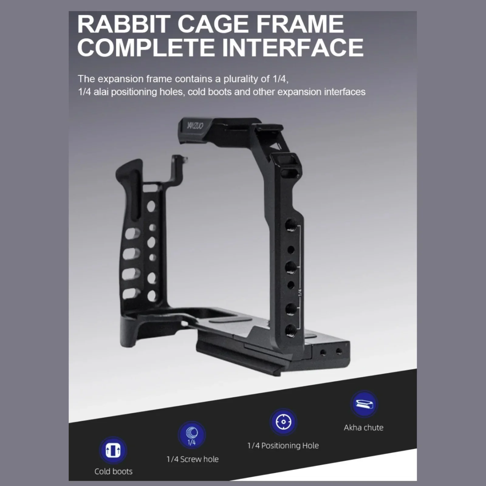 YANZUO Portable Camera G9 Rabbit Cage Kit Suitable For Panasonic Lumlx G9 Camera Metal Protective Frame 1/4 Hole Camera Cage - Image 2