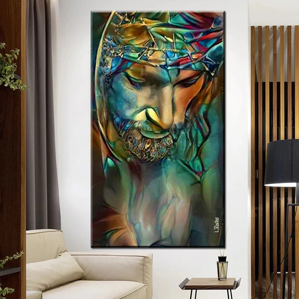 5D DIY diamond painting Mysterious Jesus Christ Full square round Drill Mosaic Full embroidery Religion Cross Stitch Large Size