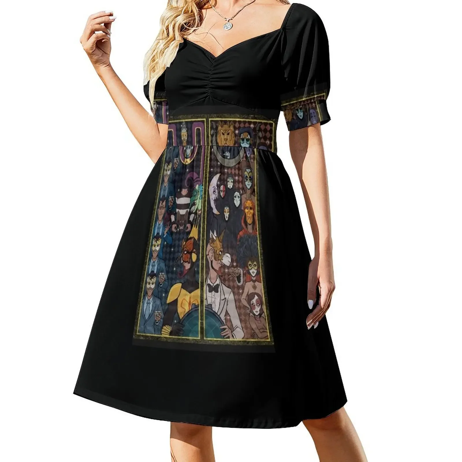 

The Unicorn In Captivity Baseball  Sleeve Short-Sleeved Dress Dance dresses women long dresses