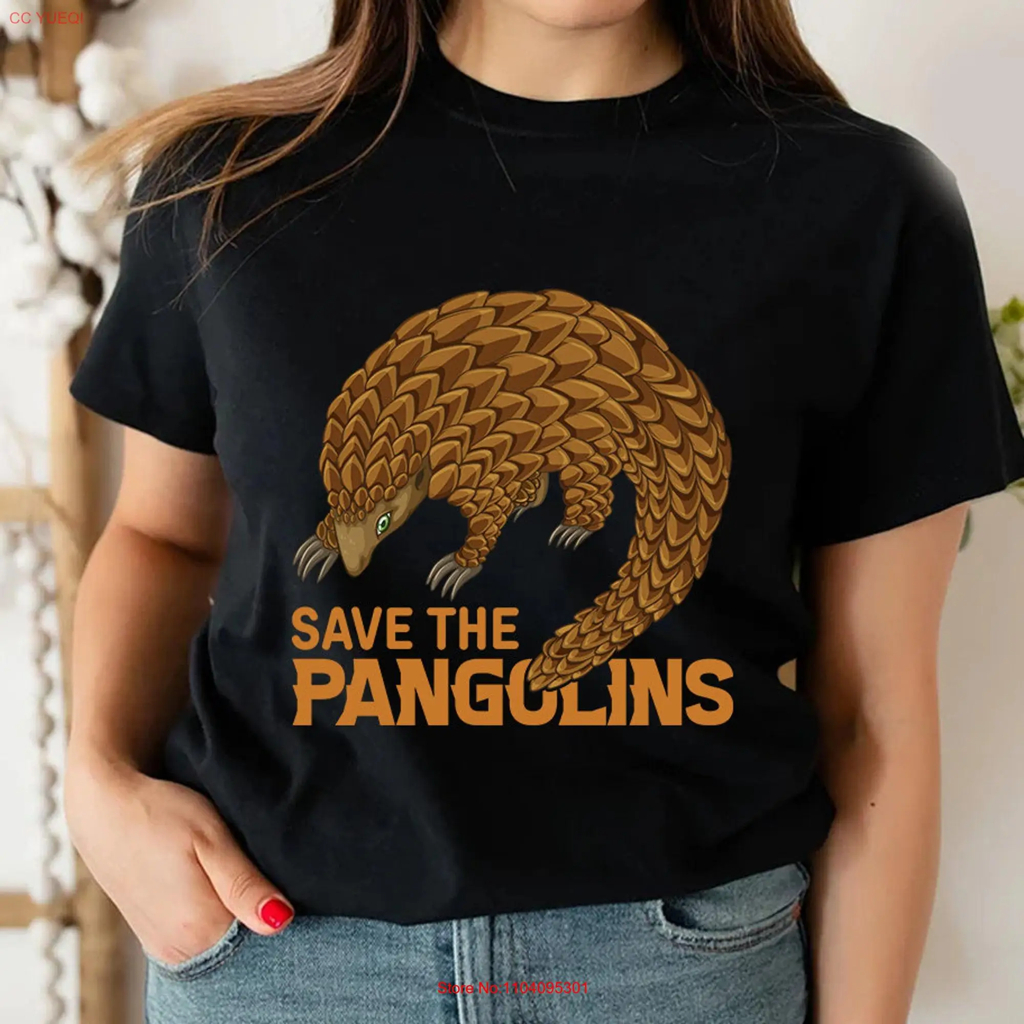 Save the Pangolins Pangolin T Shirt s for Biologists Climate Change Animal Rights Awareness long or short sleeves