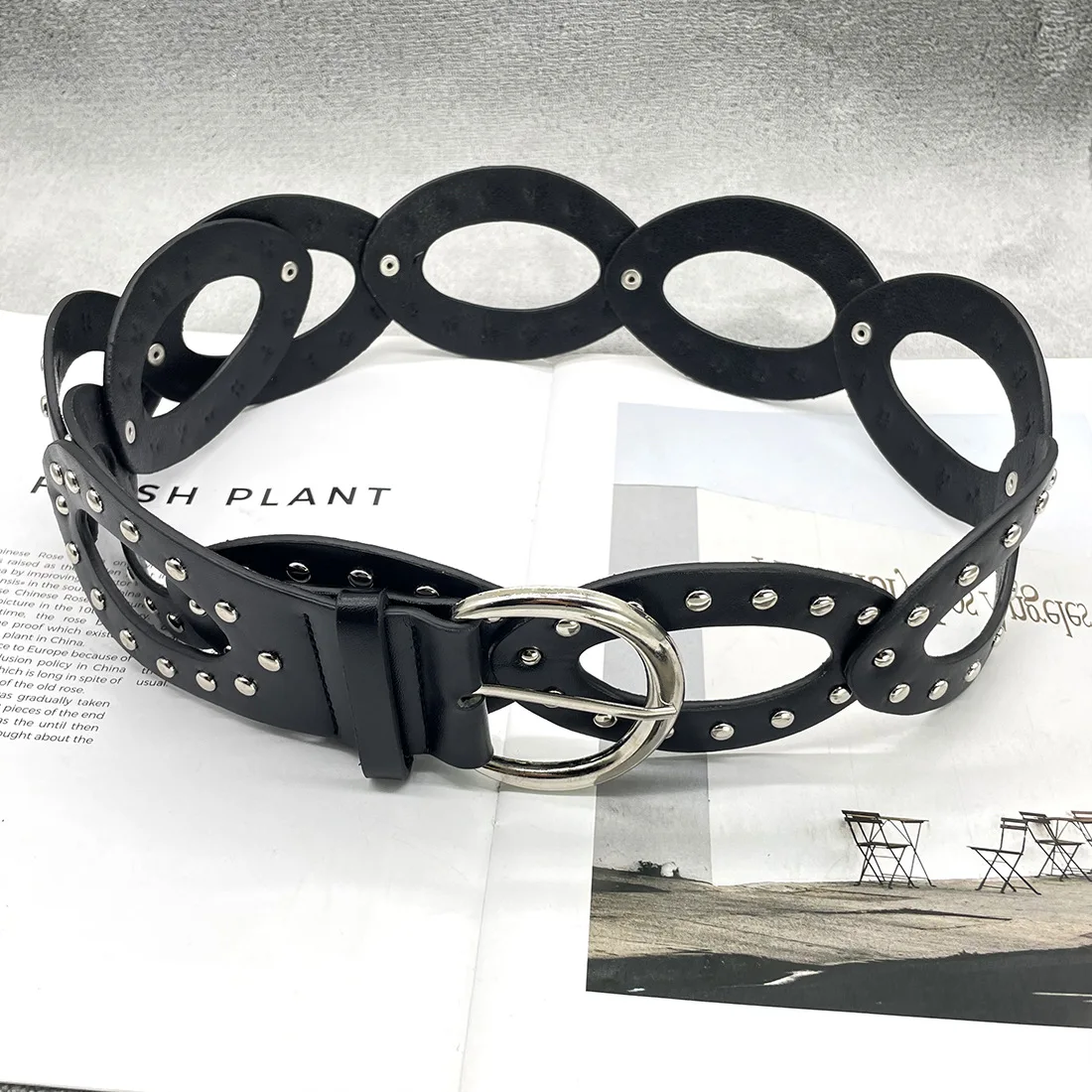 Женский пояс с заклепками, модный корейский стиль, универсальные джинсы, декоративный кожаный ремень, модный аксессуар для похудения