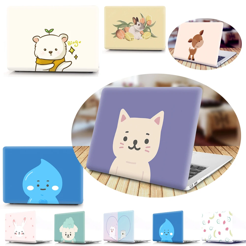 Kawaii capa para laptop anti-arrancado pvc capa para notebook para macbook air 11 m3 m2 13.6 15.3 a2338 a2941 pro 14.2 "15 barra de toque