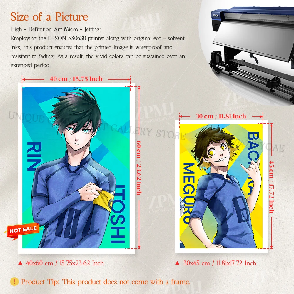 Blue Lock Anime Figuren Isagi Yoichi Leinwand HD Drucke Poster Wand Kunst Dekoration Malerei Bilder Kunstwerk Für Wohnzimmer – Detail 3