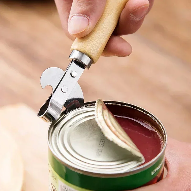 Abridor de aço inoxidável portátil manual removedor tampa multifuncional abridor de lata utensílio gadgets para frascos vasilhas acessório de cozinha