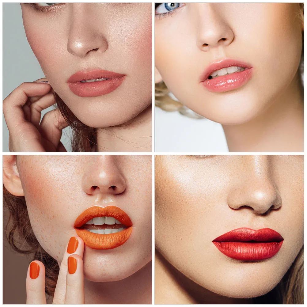 4 Zestawy Matowych Mini Kapsułek z Pomadką Długotrwałe Nawilżające Bezpieczne Pomadki w Kapsułkach z Wosku dla Kobiet Makijaż Powiększający Usta Błyszczyk