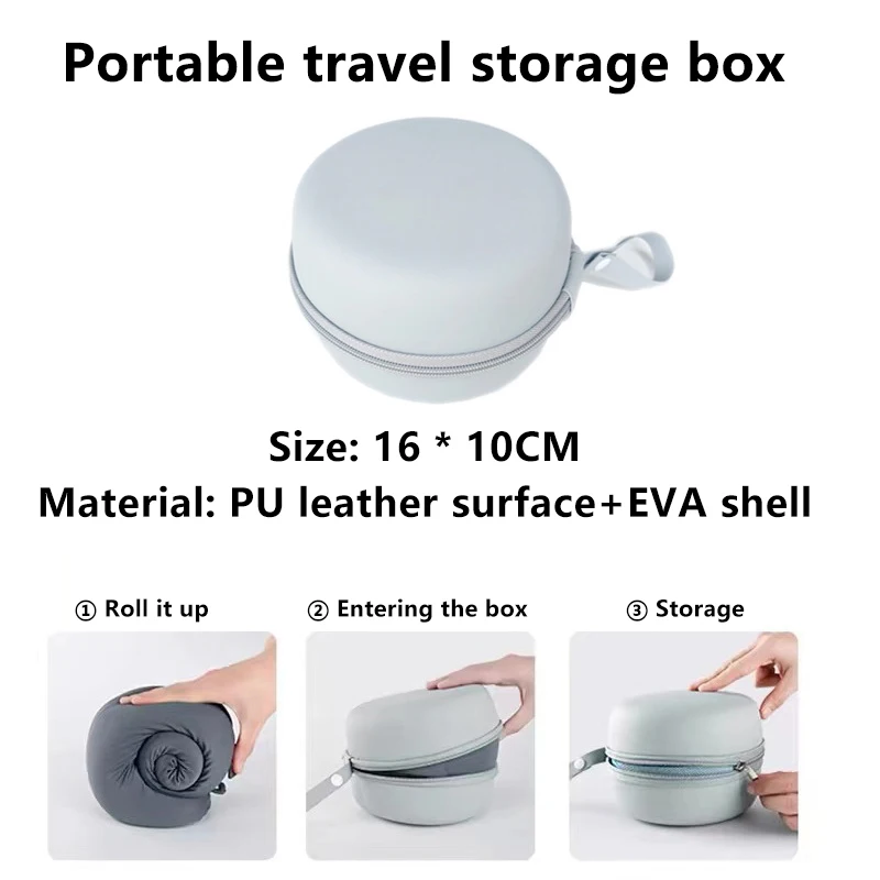 U Type Neck Pillow Case Storage Bag Memory Foam Pillow Box Cervical Vertebra Pillow Cover Travel Porable Camping EVA Carry Pouch