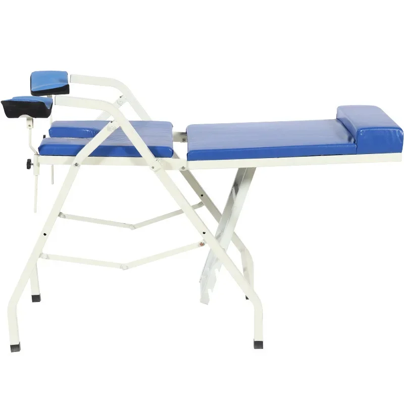 Low Carbon Square Steel Material Folding Gynecology Examination Bed/Obstetric Examination Table