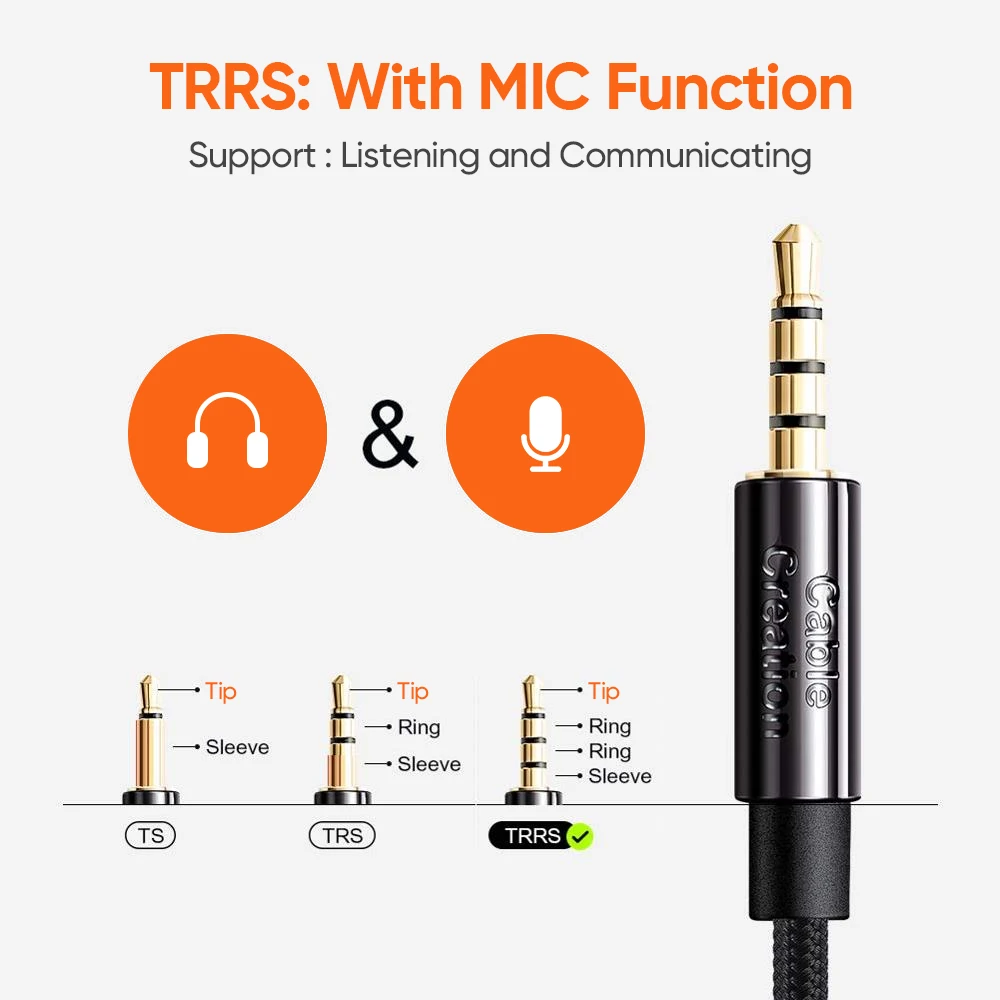 CableCreation 3.5mm Aux 케이블 TRRS 케이블 직각 남성 남성 오디오 스테레오 잭 HiFi 케이블 스피커 삼성 자동차 헤드폰