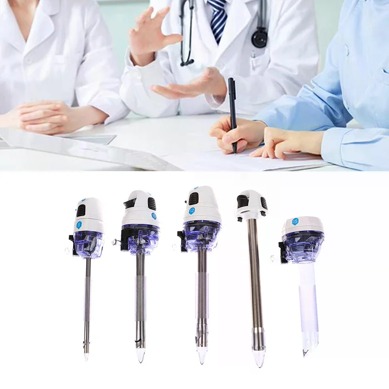 5/10mm Disposable Optical Puncture Cone Flip Type Puncture Cannula For Laparoscopy Visible Entry Medical Equipment