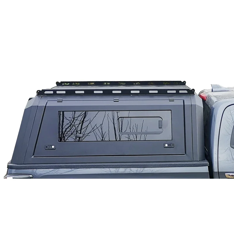 Dongsui Steel Hardtop Sliding Windows Universal High cover Pickup Truck Canopy for Ford Ranger Tundra Dodge Ram Great Wall