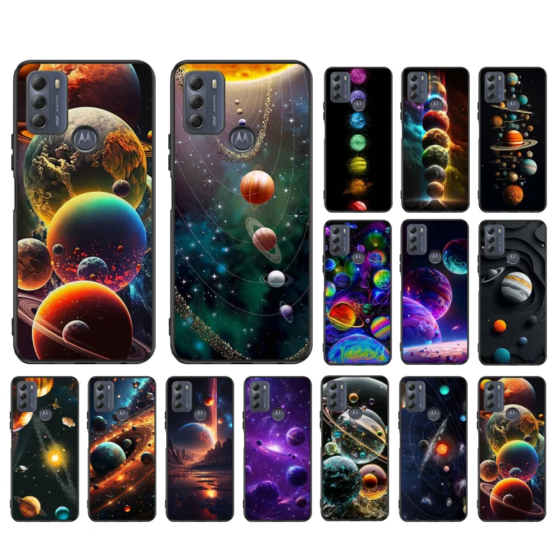 Planeten Galaxien Space Universe Hülle für Moto G84 G22 G32 G42 G52 G62 G53 G72 G60 G60S G100 G10 G20 G30 G13 G50 G 5G G Pure